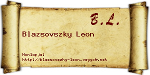 Blazsovszky Leon névjegykártya